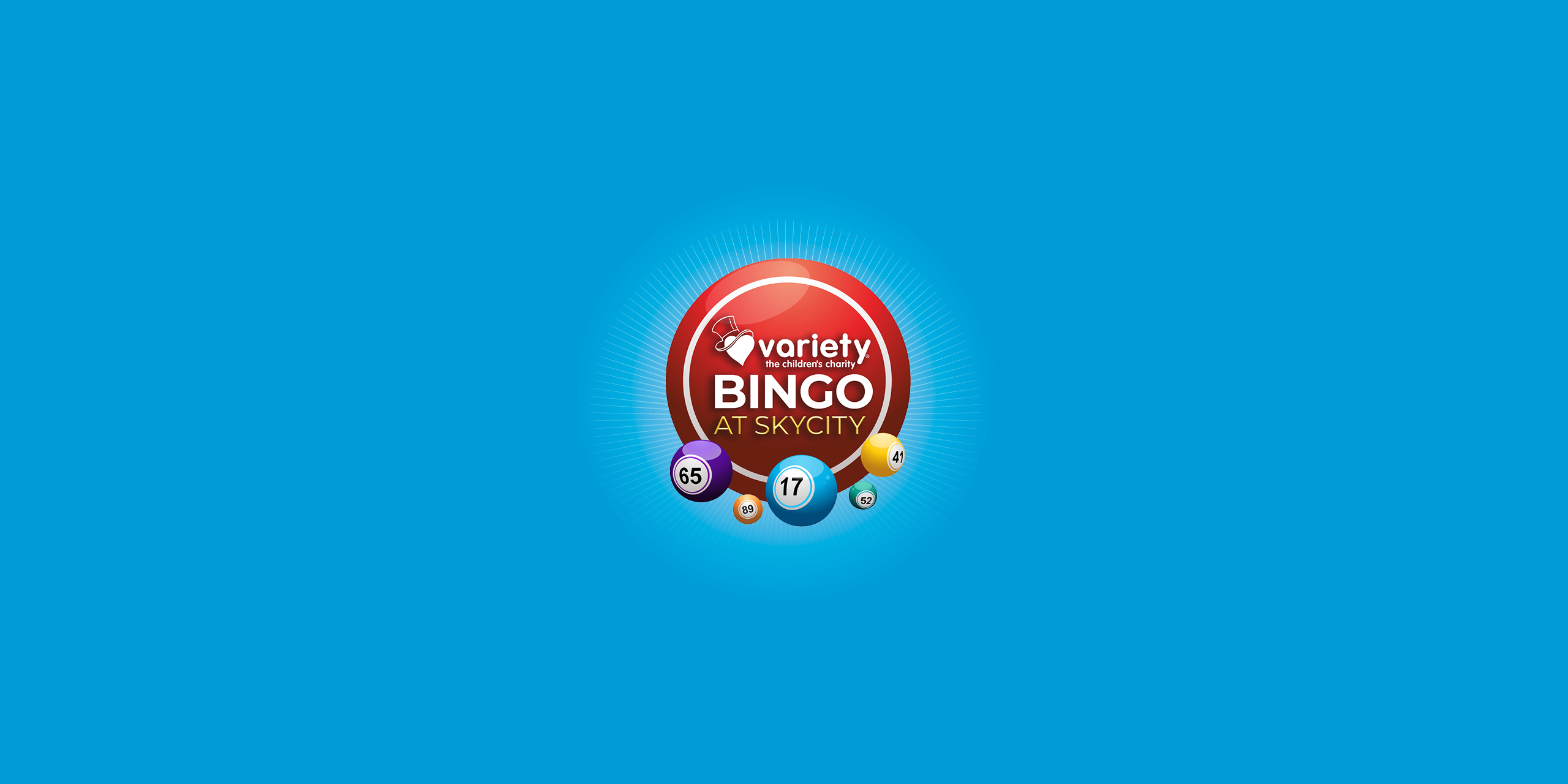 Variety the Children's Charity Bingo at SkyCity logo with bingo balls